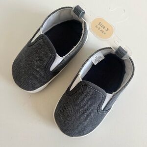 Gray Slip-On Baby Shoes